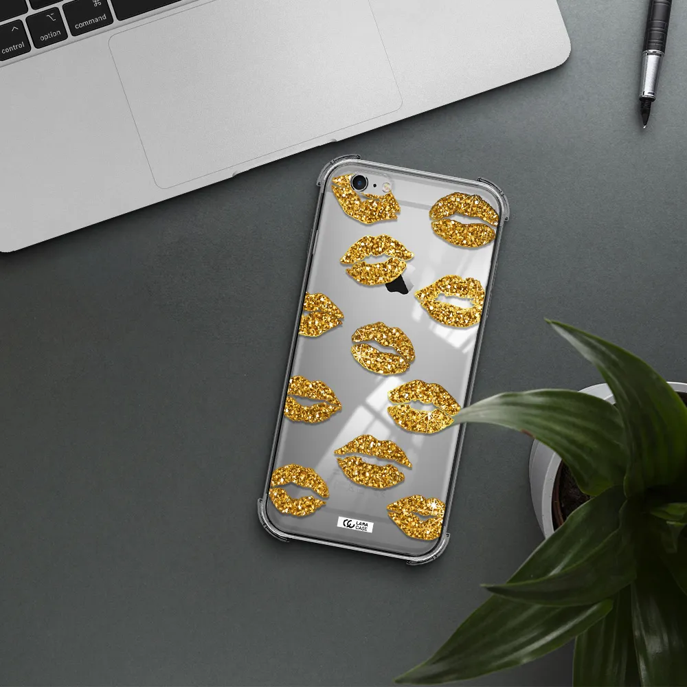 Glitter Lips Apple iPhone 6S Clear PC Case