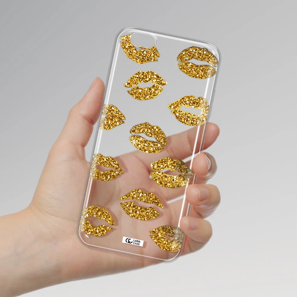 Glitter Lips Apple iPhone 6S Clear TPU Case
