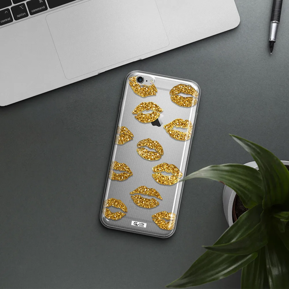 Glitter Lips Apple iPhone 6S Clear TPU Case