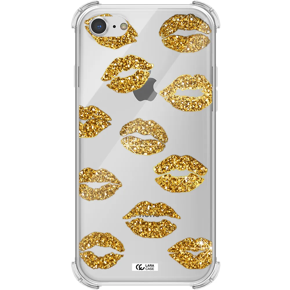 Glitter Lips Apple iPhone 7 Clear PC Case