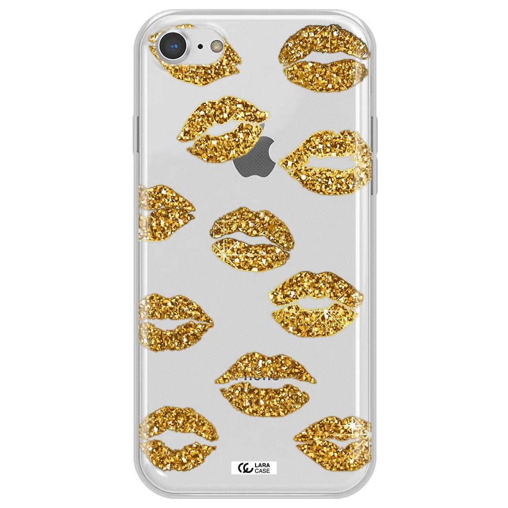 Glitter Lips Apple iPhone 7 Clear TPU Case
