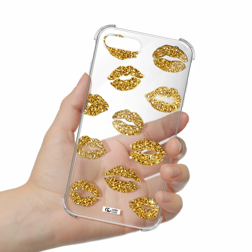 Glitter Lips Apple iPhone 8 plus Clear PC Case