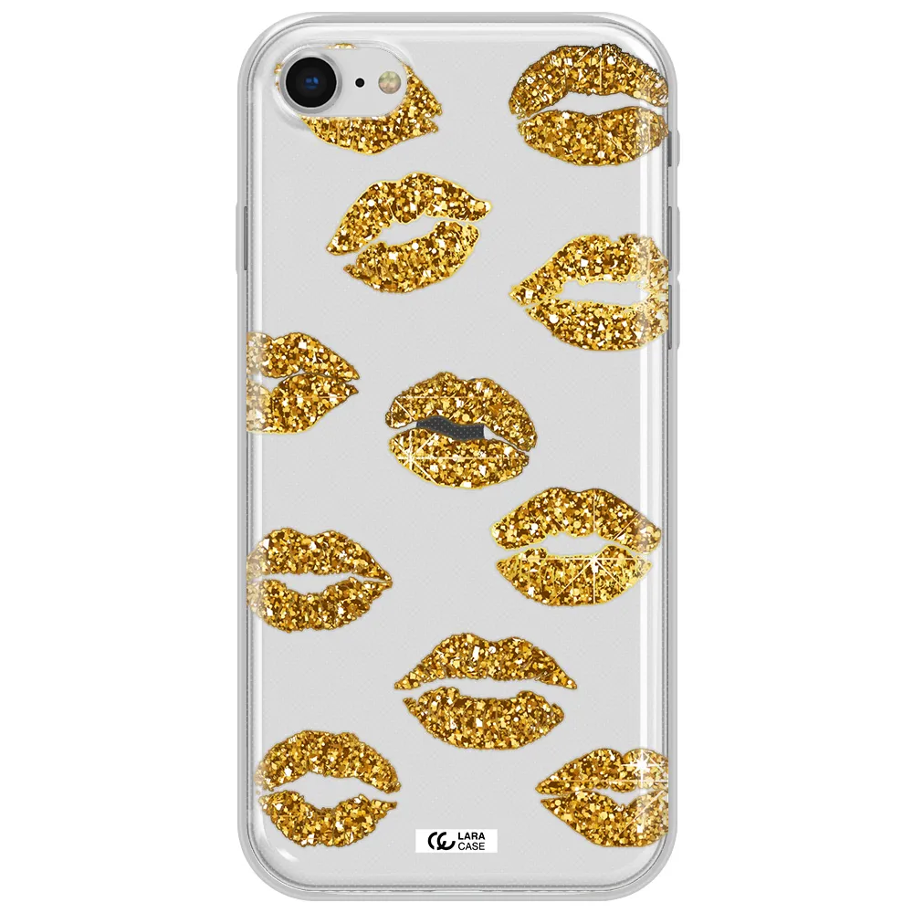 Glitter Lips Apple Iphone Se 2020 Clear Tpu Case