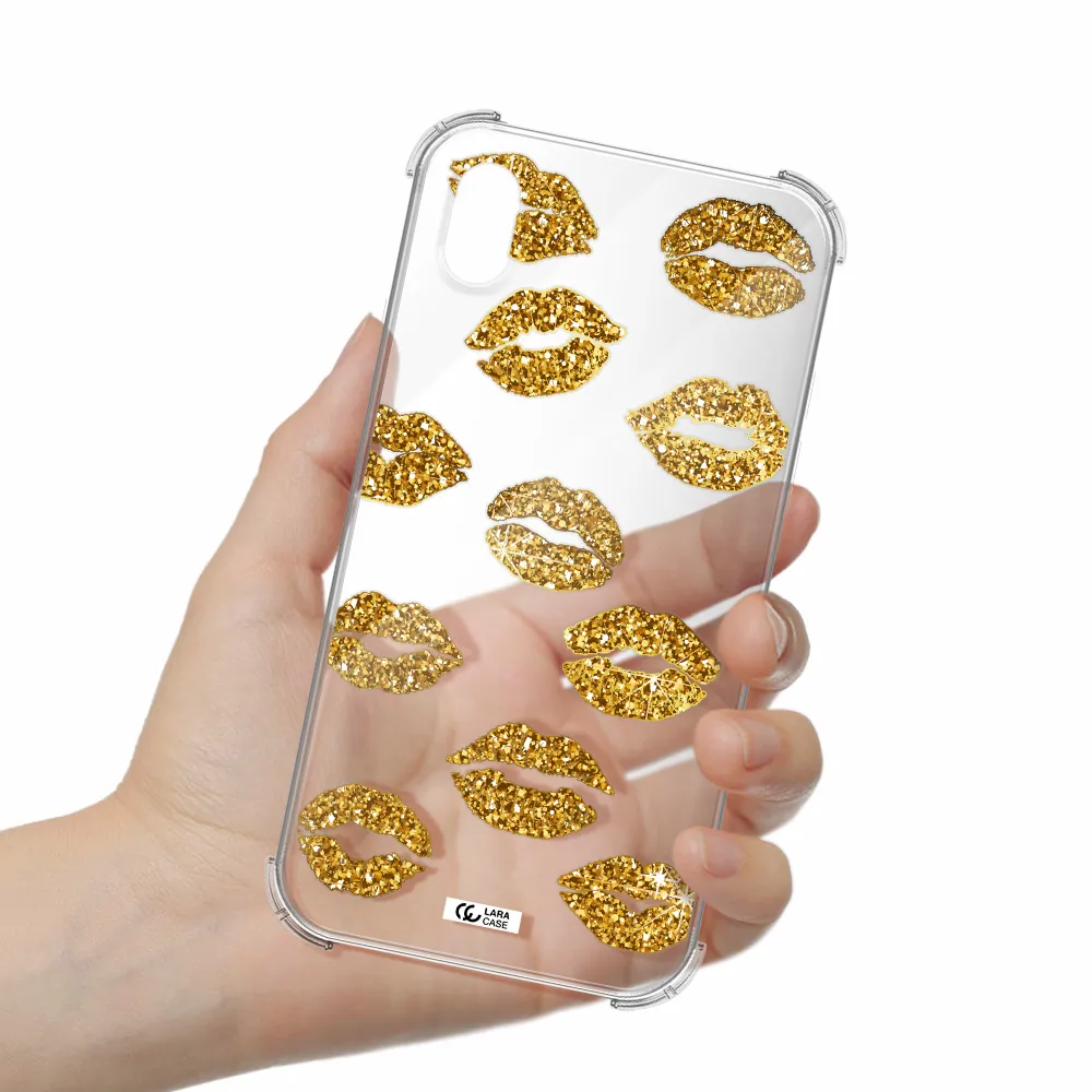 Glitter Lips Apple iPhone XR Clear PC Case