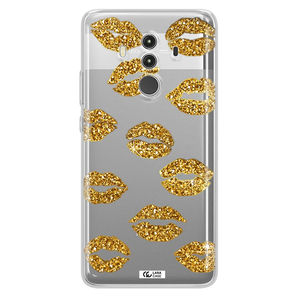 Glitter Lips Huawei Mate 10 Clear TPU Case