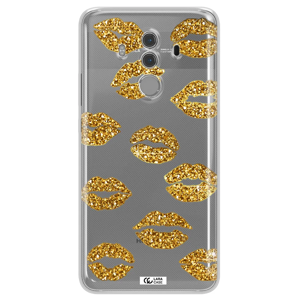 Glitter Lips Huawei Mate 10 Pro Clear TPU Case