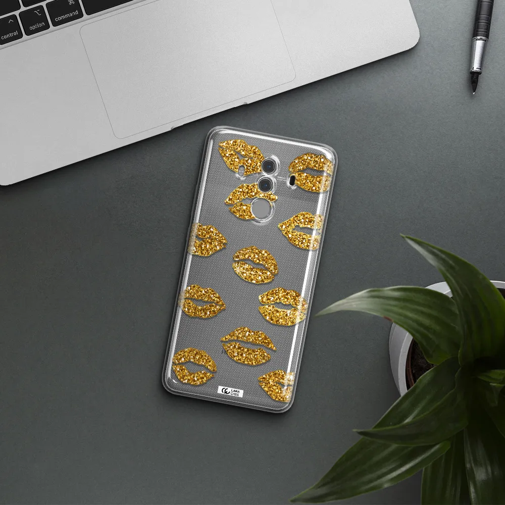Glitter Lips Huawei Mate 10 Pro Clear TPU Case
