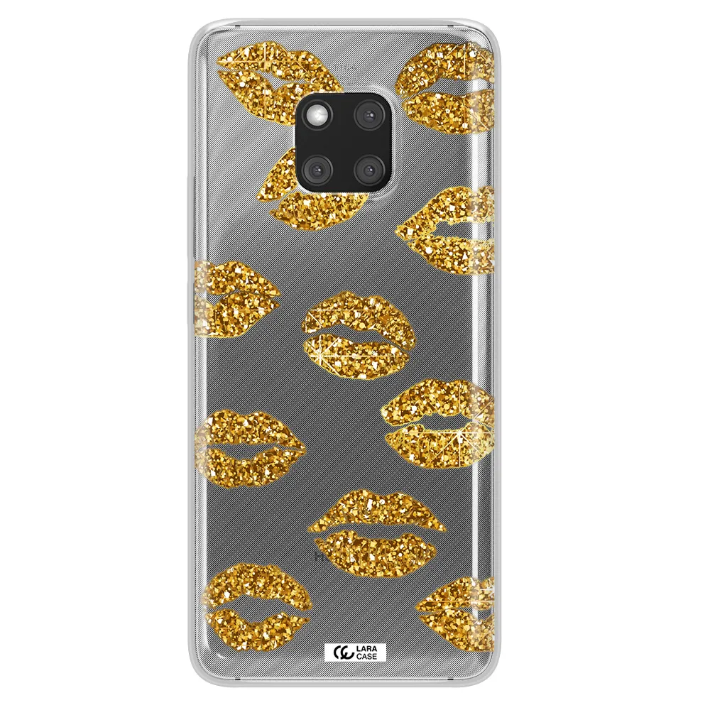 Glitter Lips Huawei Mate 20 Pro Clear TPU Case