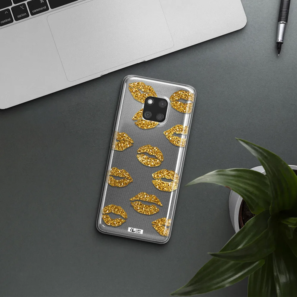 Glitter Lips Huawei Mate 20 Pro Clear TPU Case