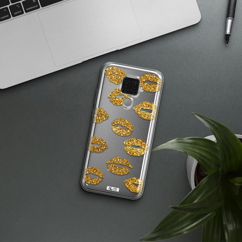 Glitter Lips Huawei Mate 30 Lite Clear TPU Case