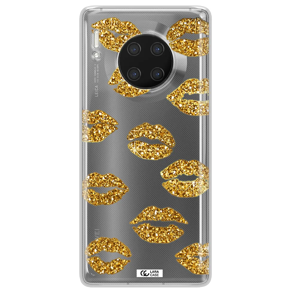 Glitter Lips Huawei Mate 30 Pro Clear TPU Case