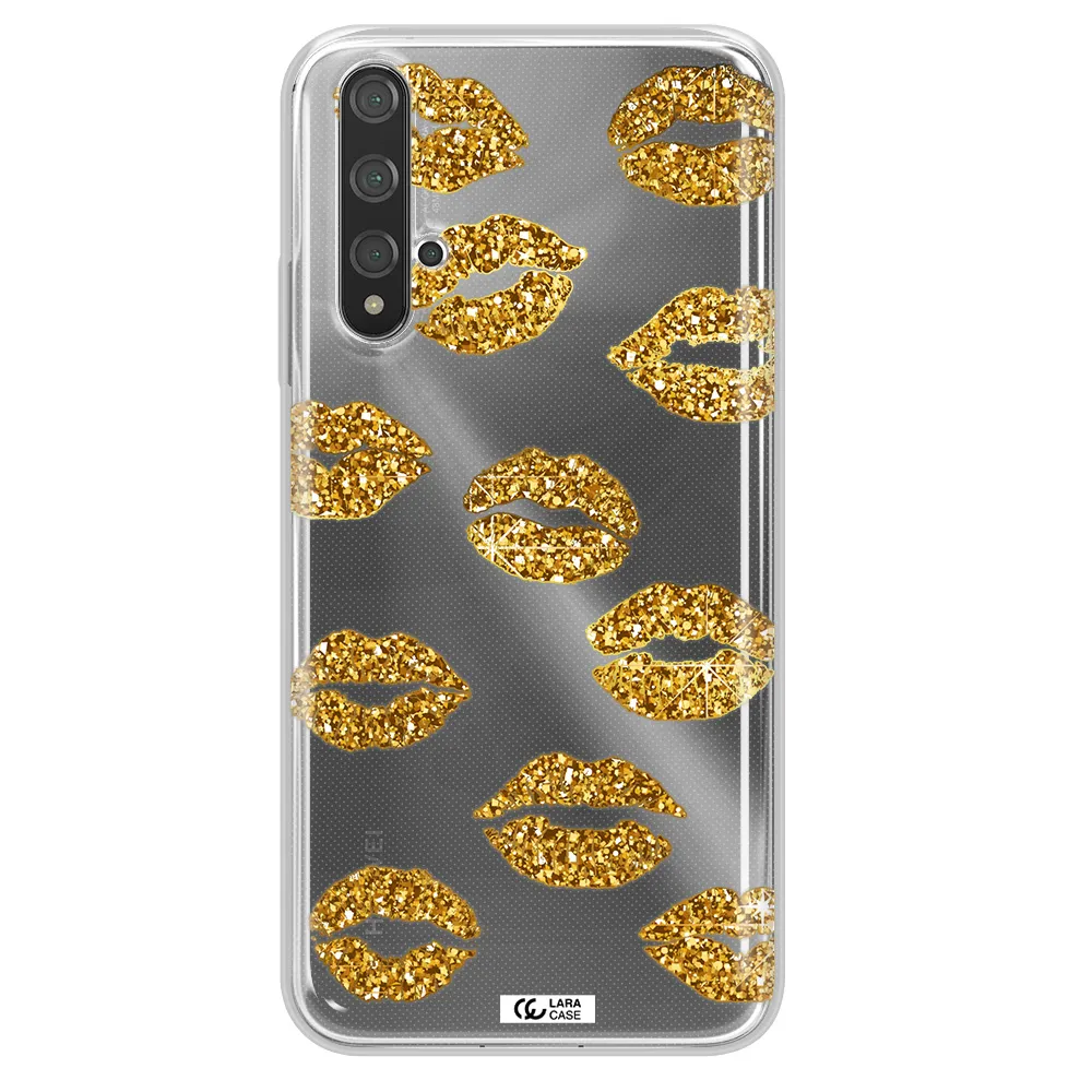 Glitter Lips Huawei Nova 5t Clear TPU Case