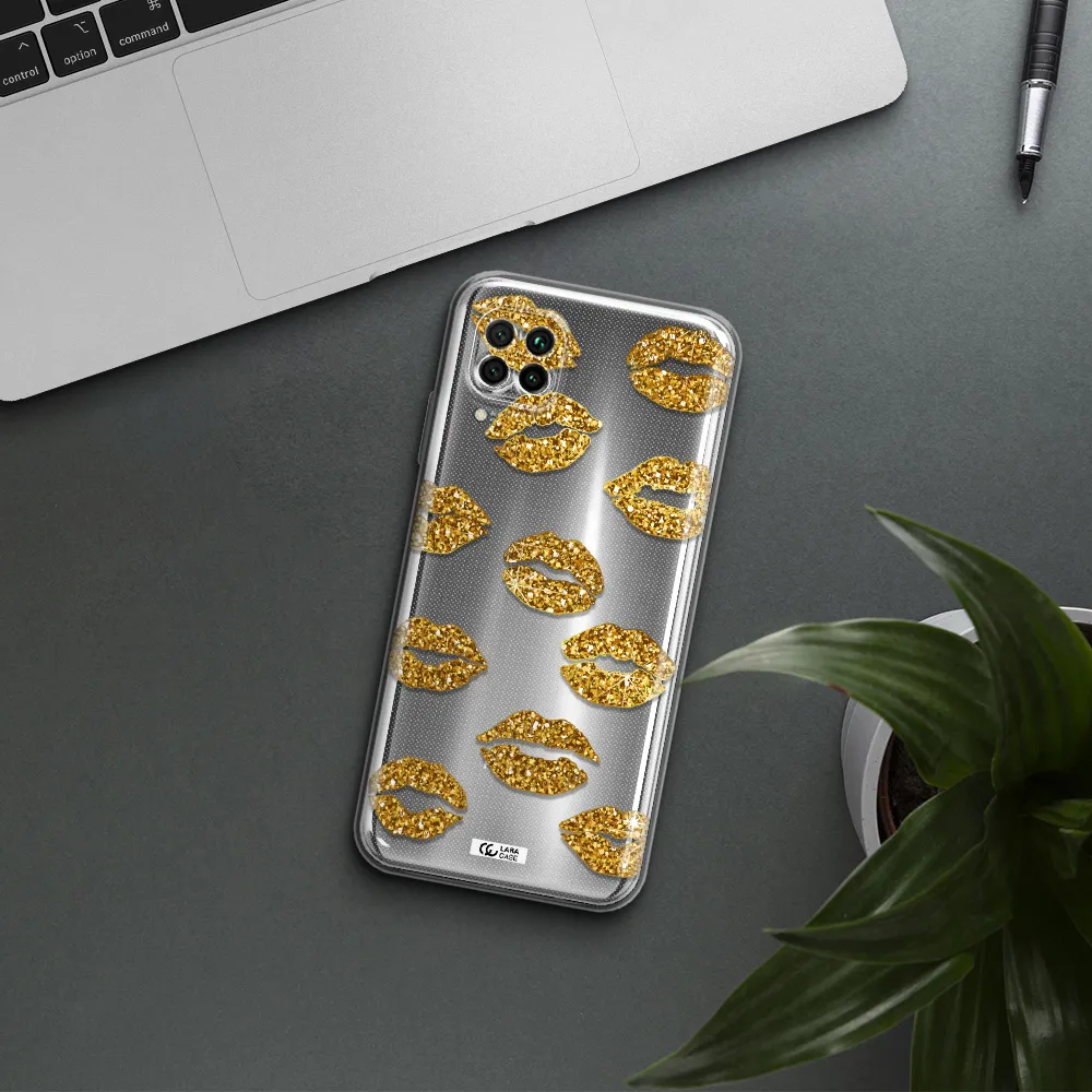 Glitter Lips Huawei Nova 7I Clear Tpu Case