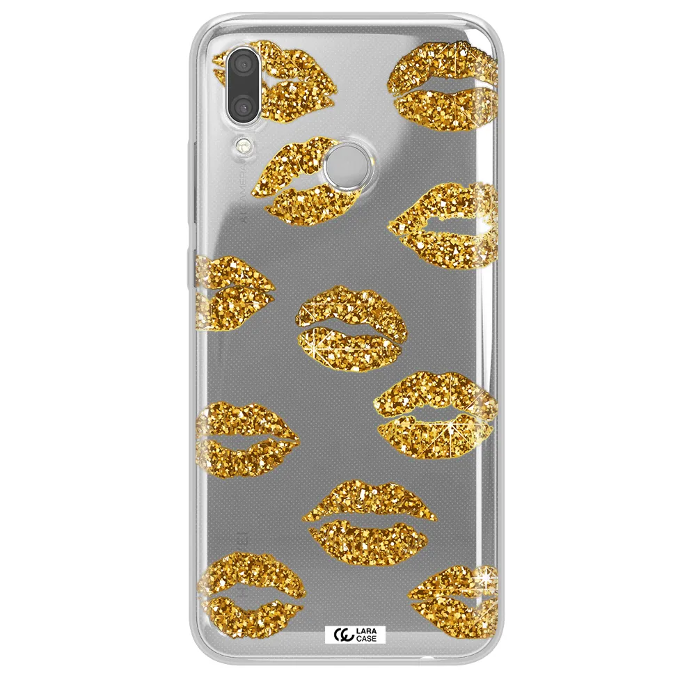 Glitter Lips Huawei P Smart 2019 Clear TPU Case