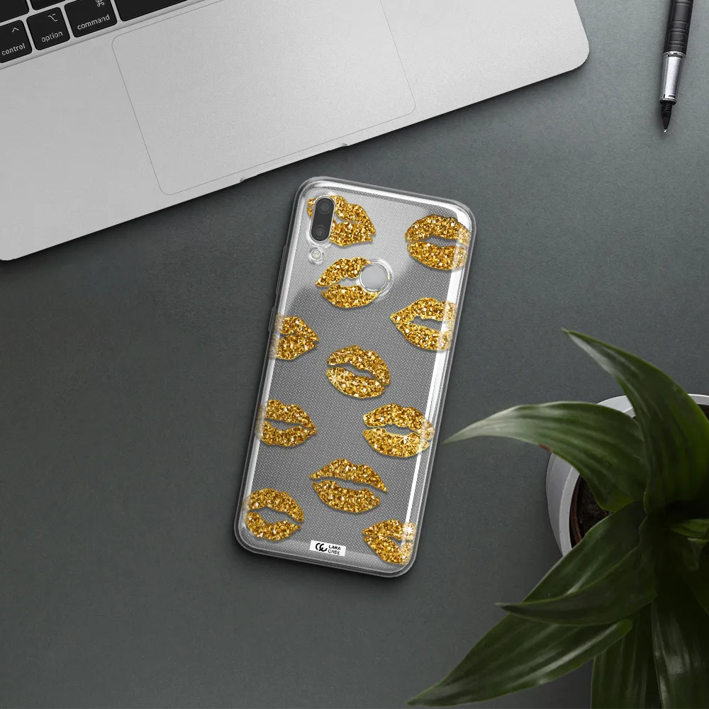 Glitter Lips Huawei P Smart 2019 Clear TPU Case
