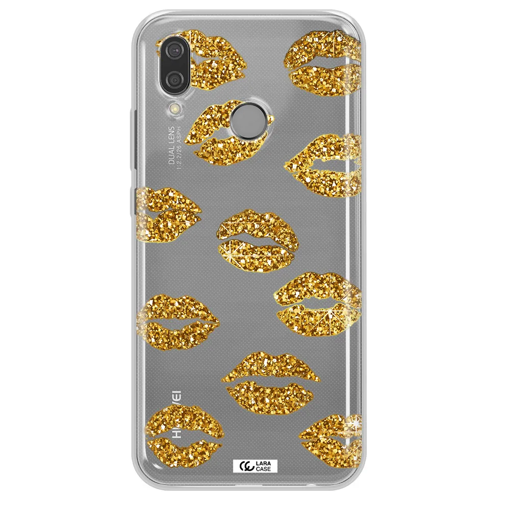 Glitter Lips Huawei P20 Lite Clear TPU Case