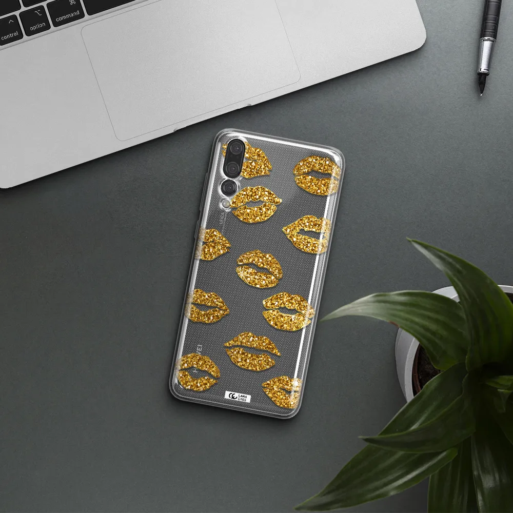 Glitter Lips Huawei P20 Pro Clear TPU Case