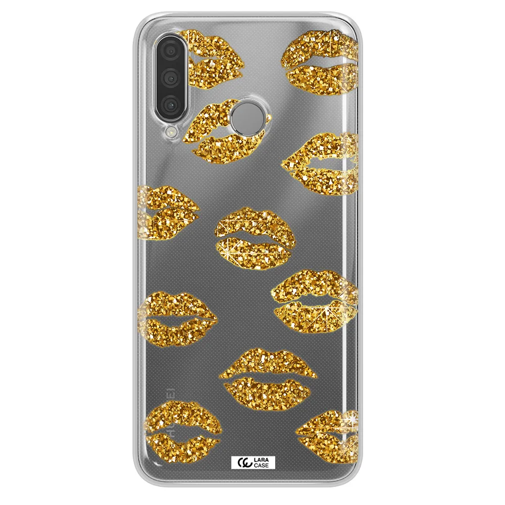 Glitter Lips Huawei P30 Lite Clear TPU Case