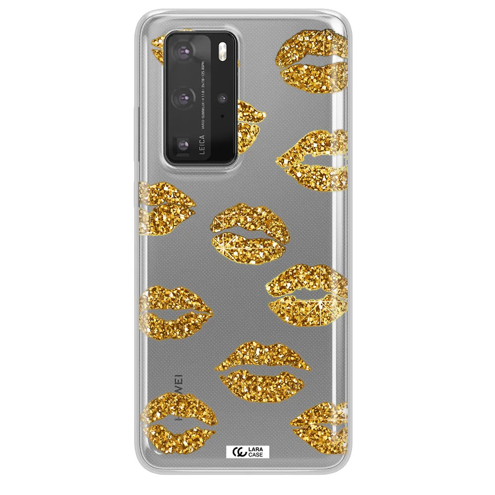 Glitter Lips Huawei P40 Pro Clear TPU Case