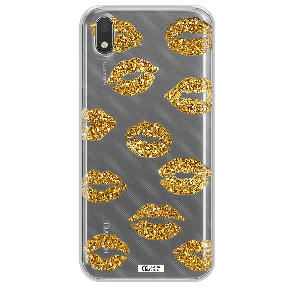 Glitter Lips Huawei Y5 2019 Clear TPU Case
