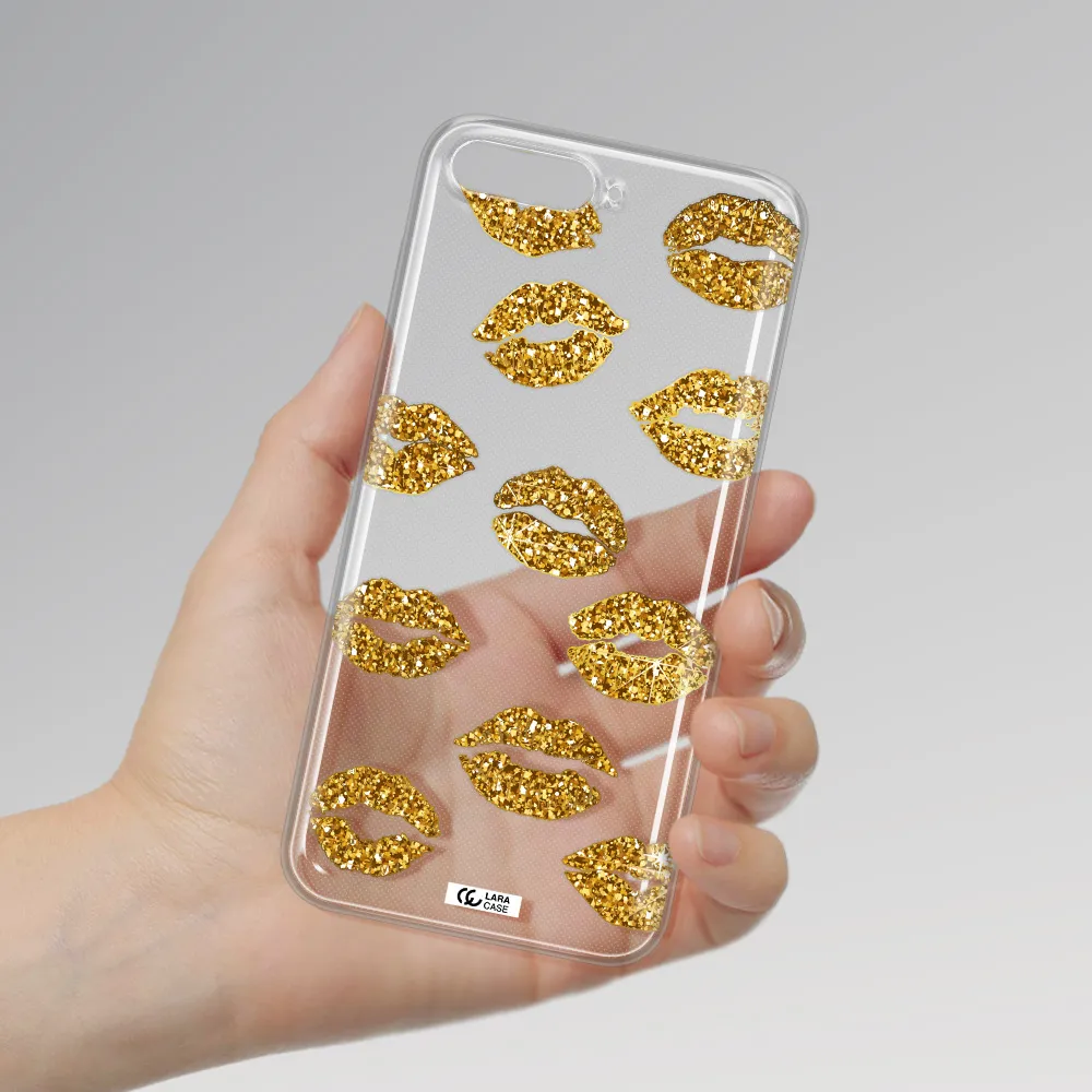 Glitter Lips Huawei Y6 2018 Clear TPU Case