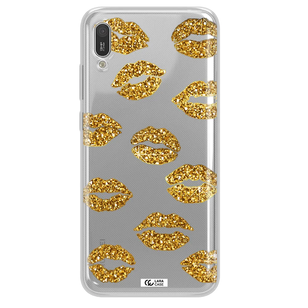 Glitter Lips Huawei Y6 Pro 2019 Clear TPU Case