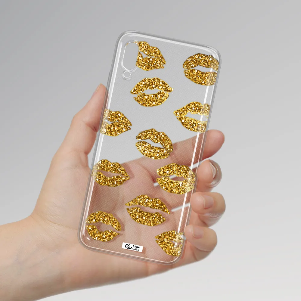 Glitter Lips Huawei Y6 Pro 2019 Clear TPU Case