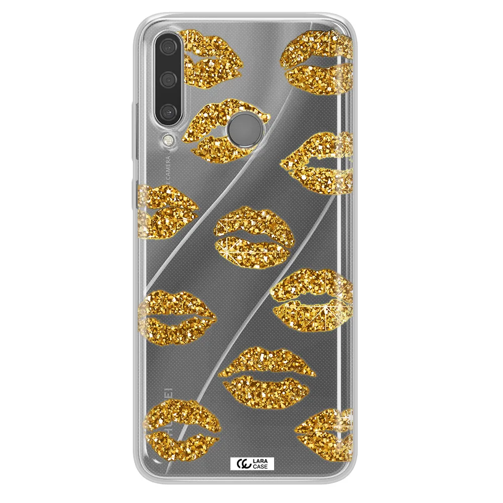 Glitter Lips Huawei Y6P Clear TPU Case