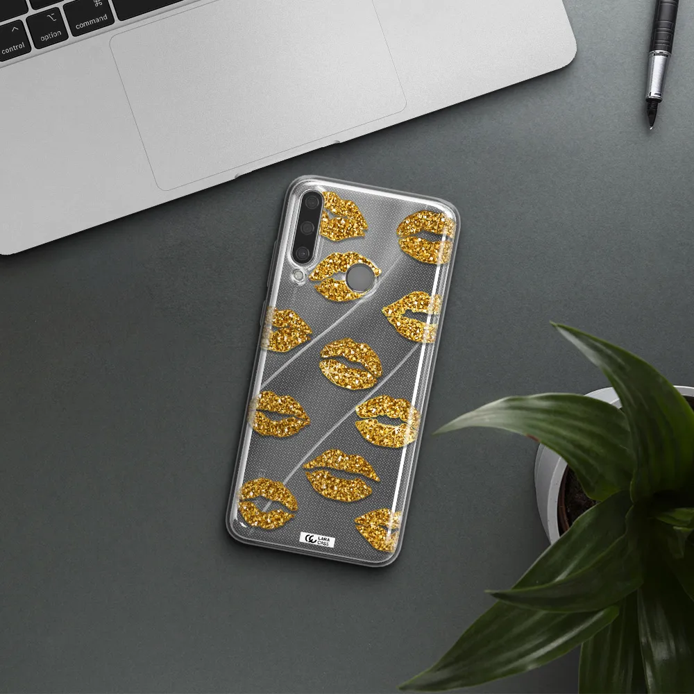 Glitter Lips Huawei Y6P Clear TPU Case