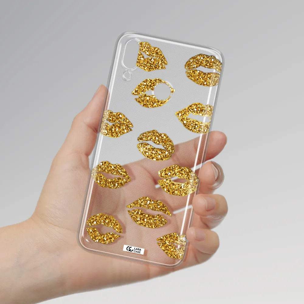 Glitter Lips Huawei Y9 2019 Clear TPU Case