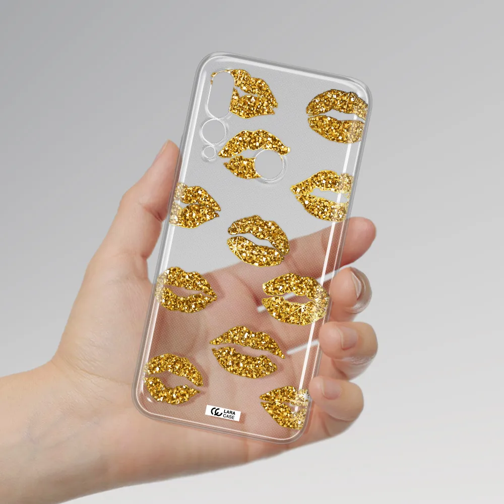 Glitter Lips Huawei Y9 Prime 2019 Clear TPU Case