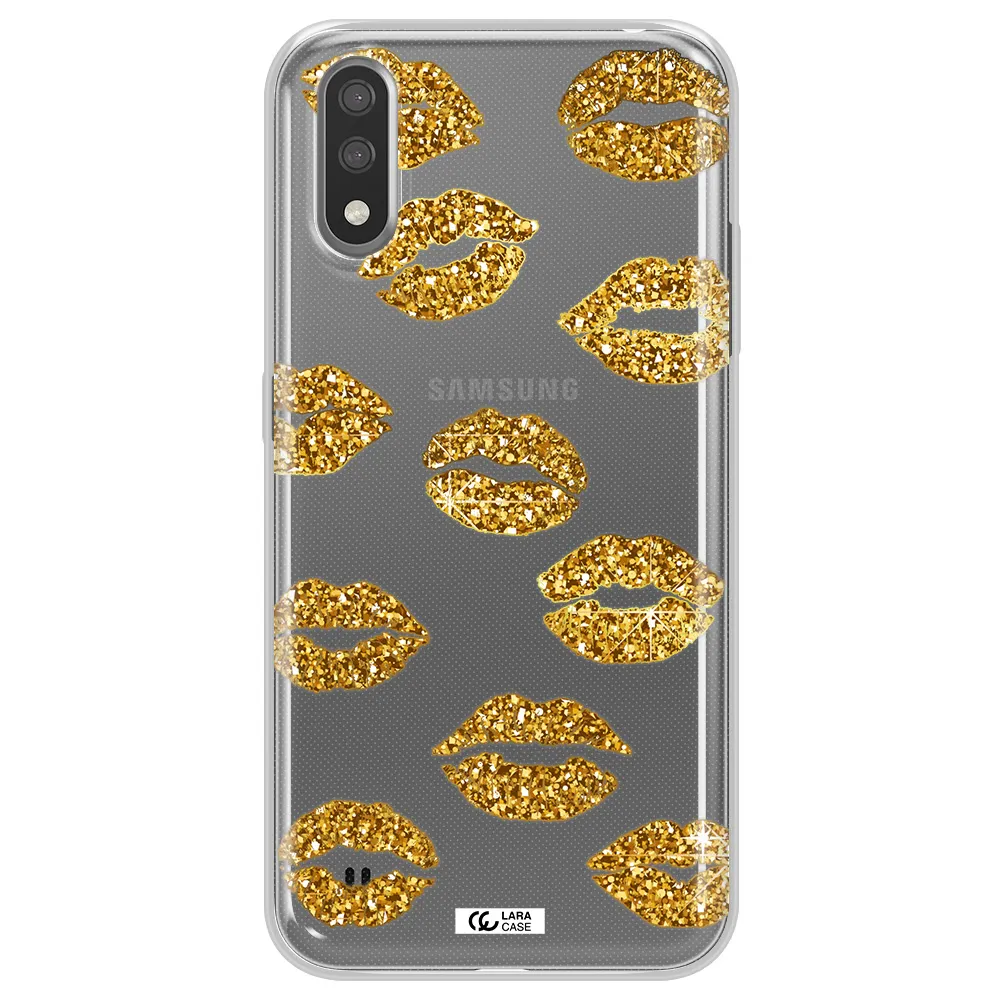 Glitter Lips Samsung A01 Clear TPU Case