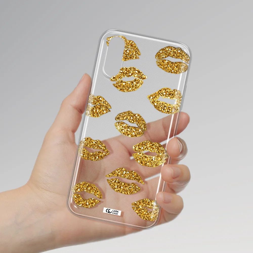 Glitter Lips Samsung A01 Clear TPU Case