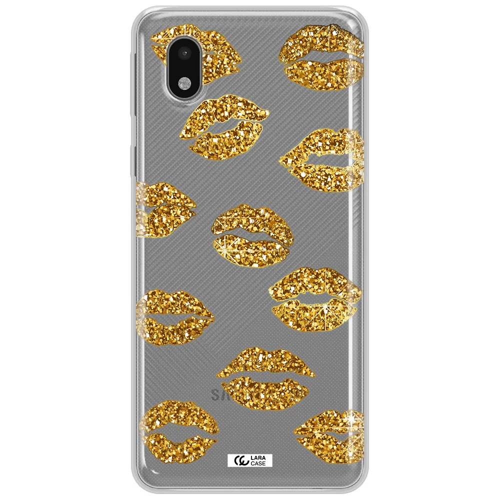 Glitter Lips Samsung A01 Core Clear Tpu Case