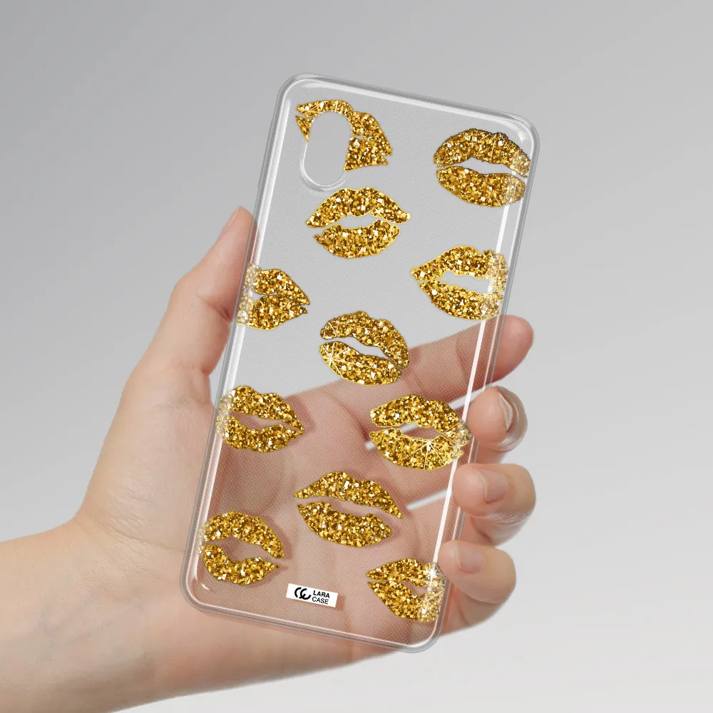 Glitter Lips Samsung A01 Core Clear Tpu Case