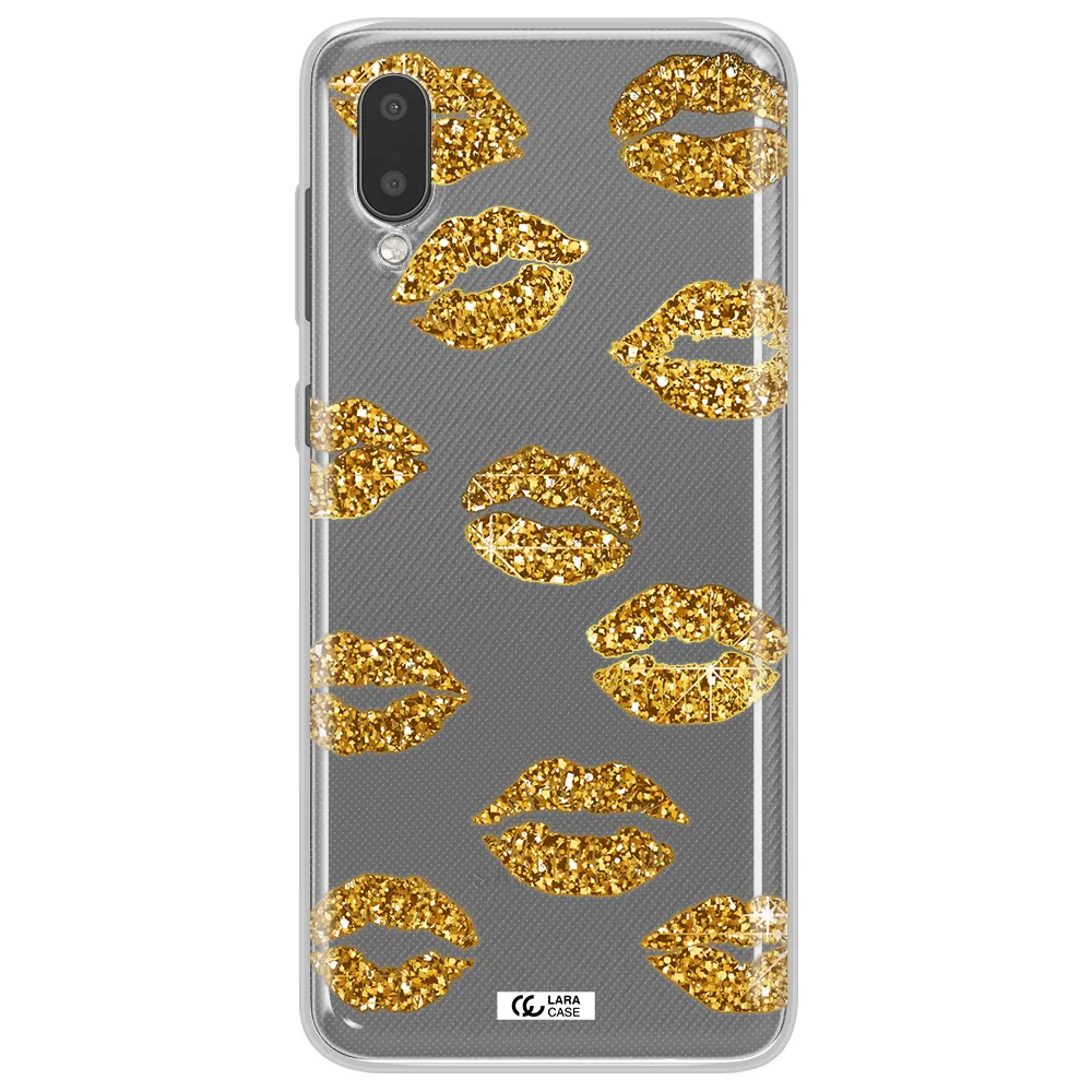 Glitter Lips Samsung A02 Clear TPU Case