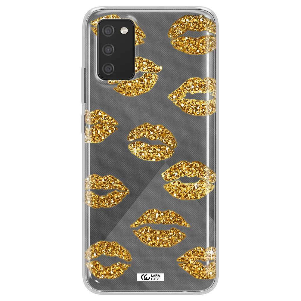 Glitter Lips Samsung A02S Clear TPU Case