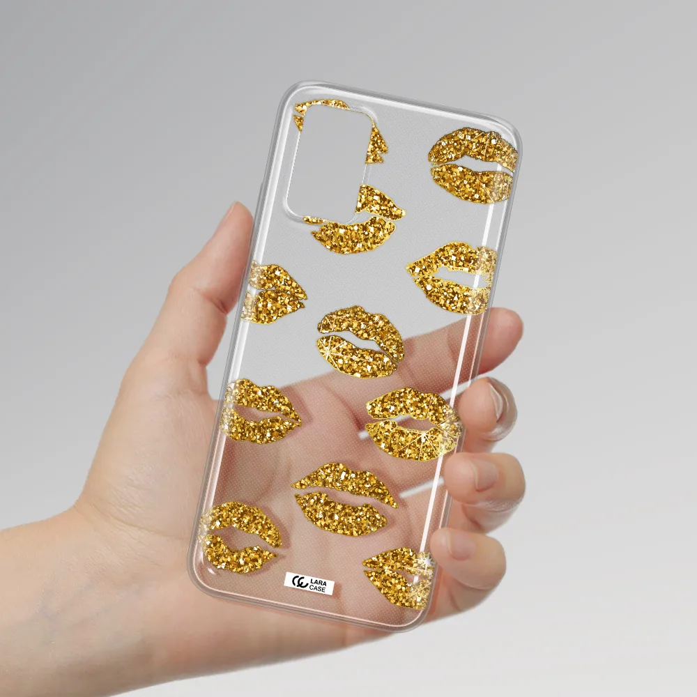 Glitter Lips Samsung A02S Clear TPU Case