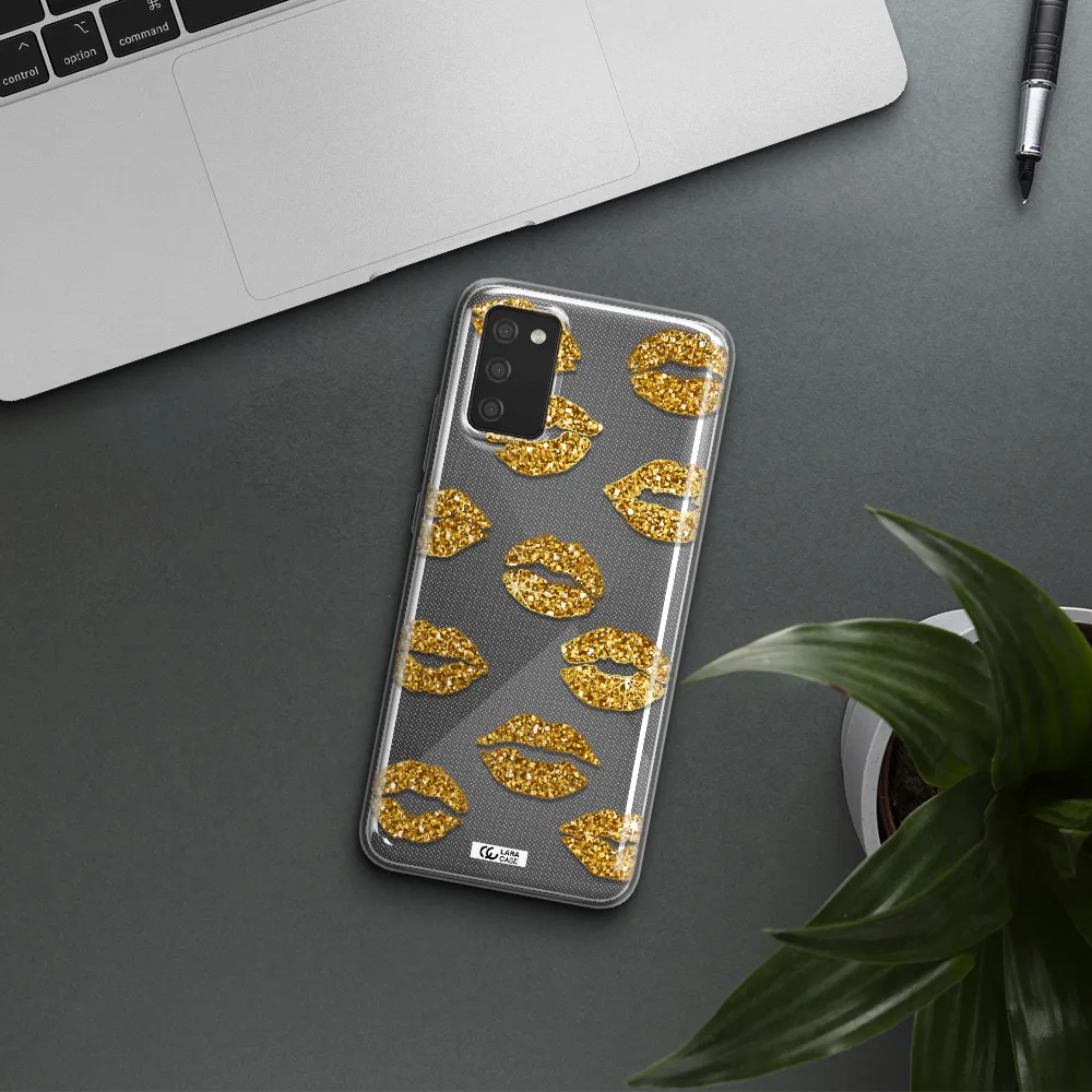 Glitter Lips Samsung A02S Clear TPU Case