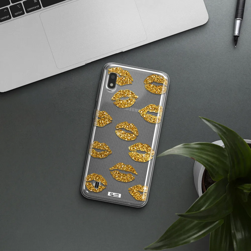 Glitter Lips Samsung A10 Clear TPU Case