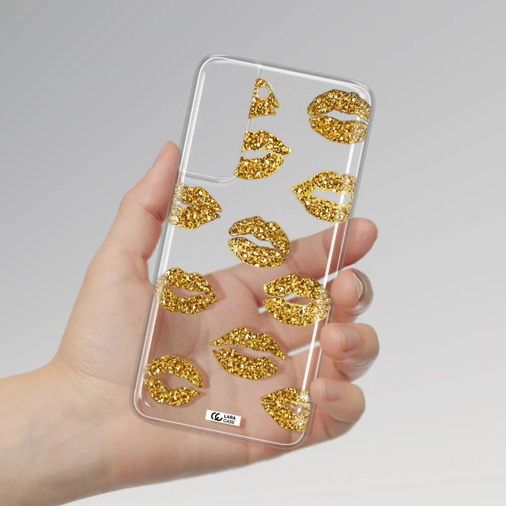 Glitter Lips Samsung A21 Fe Clear TPU Case