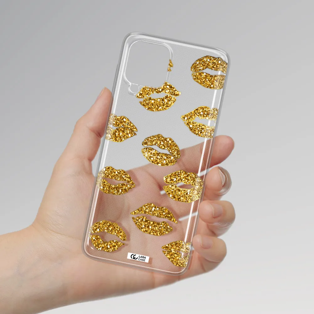 Glitter Lips Samsung A22 4g Clear TPU Case