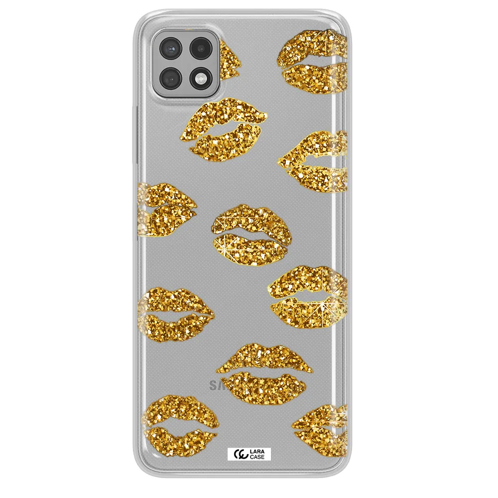 Glitter Lips Samsung A22 5g Clear TPU Case