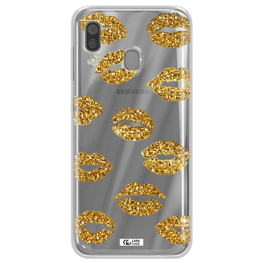 Glitter Lips Samsung A30 Clear TPU Case
