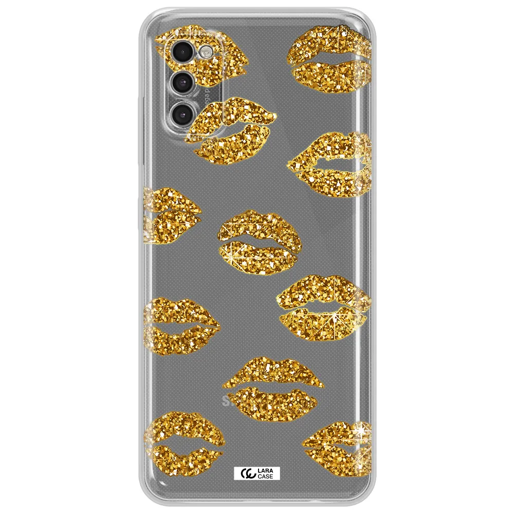 Glitter Lips Samsung A41 Clear Tpu Case