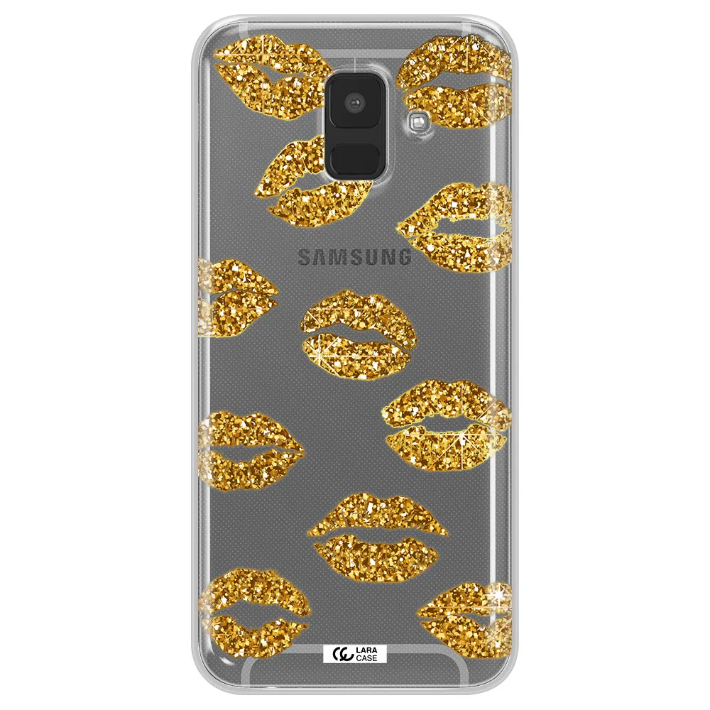 Glitter Lips Samsung A6 Clear TPU Case