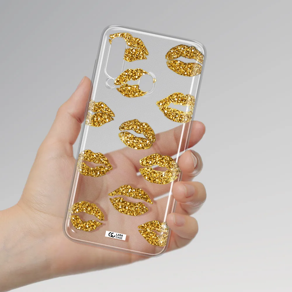 Glitter Lips Samsung A60 Clear TPU Case