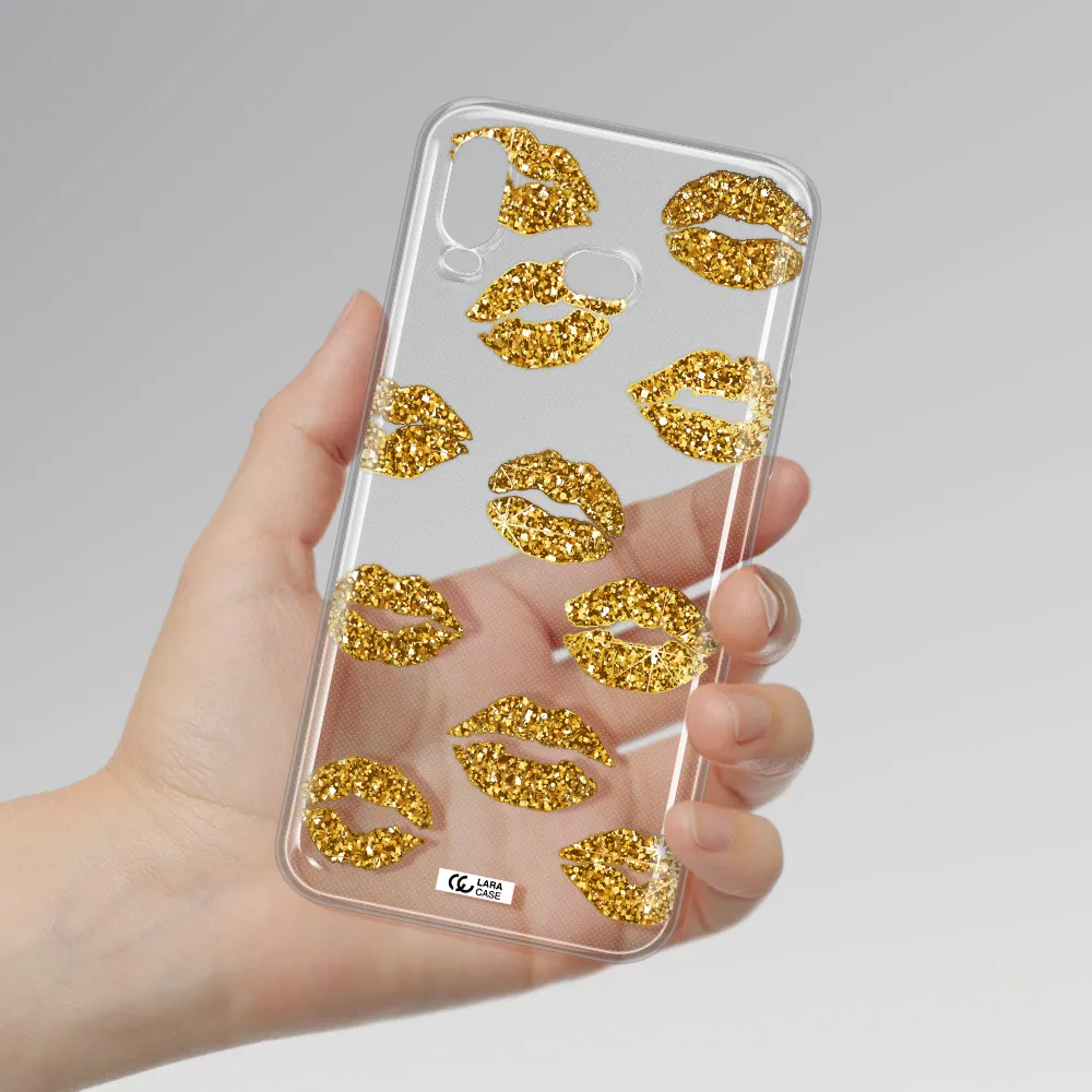 Glitter Lips Samsung A6S Clear TPU Case