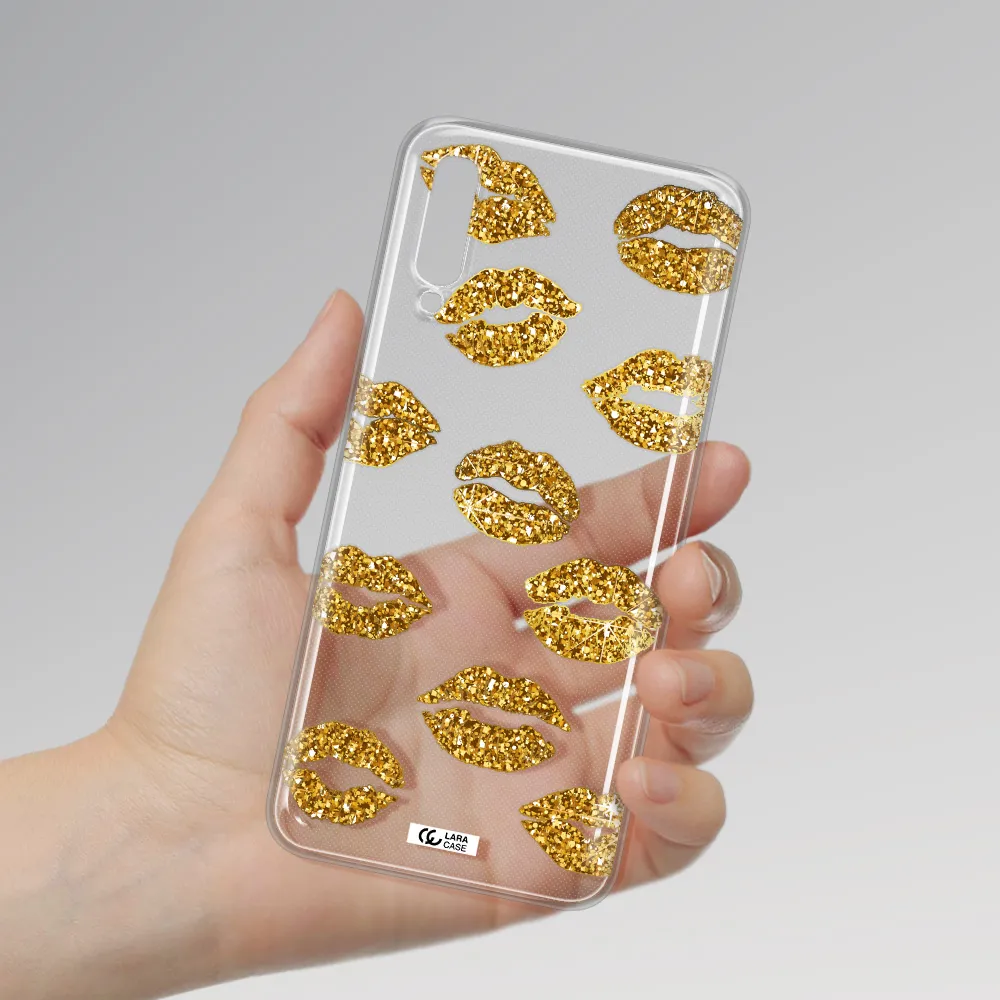 Glitter Lips Samsung A70 Clear TPU Case