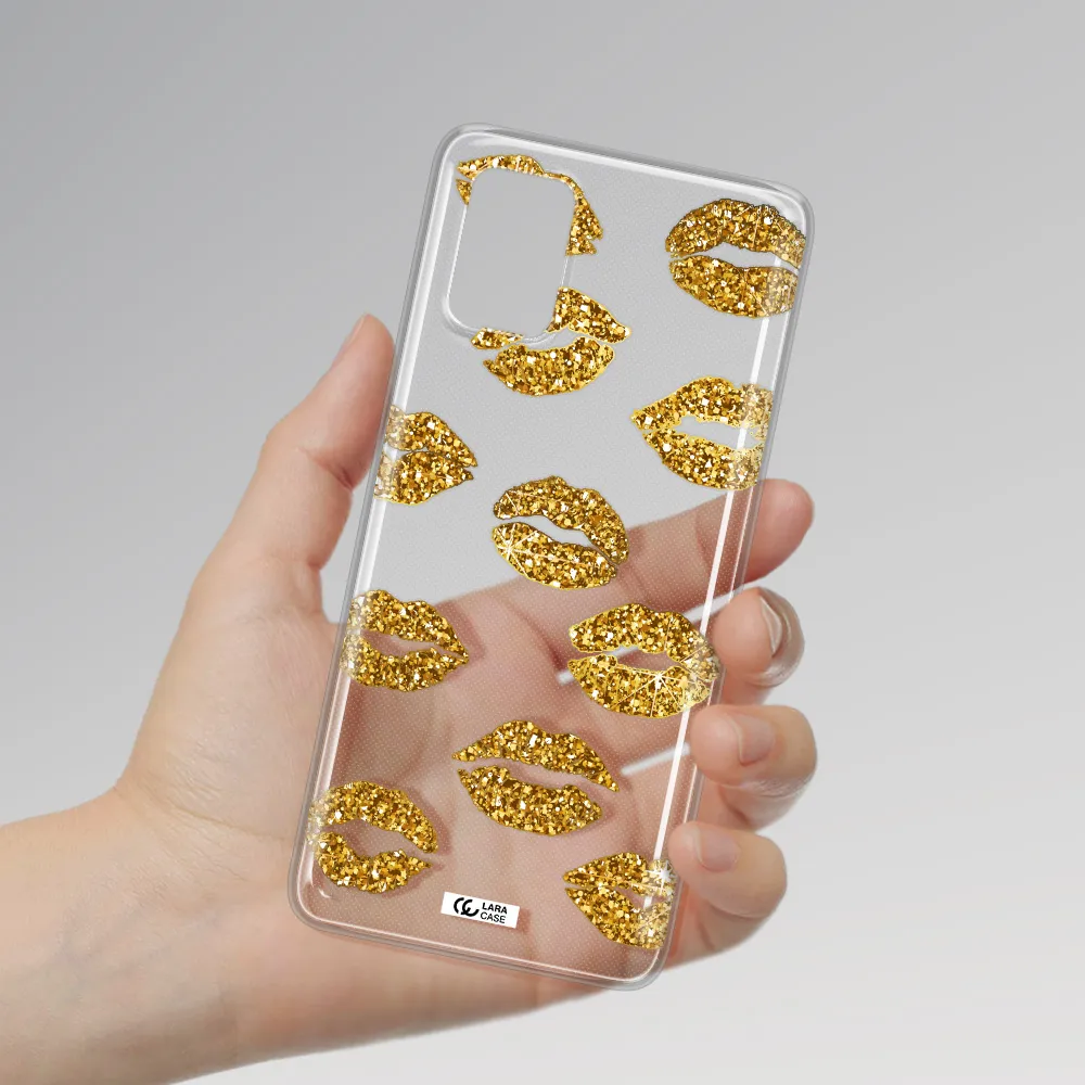 Glitter Lips Samsung A71 Clear TPU Case